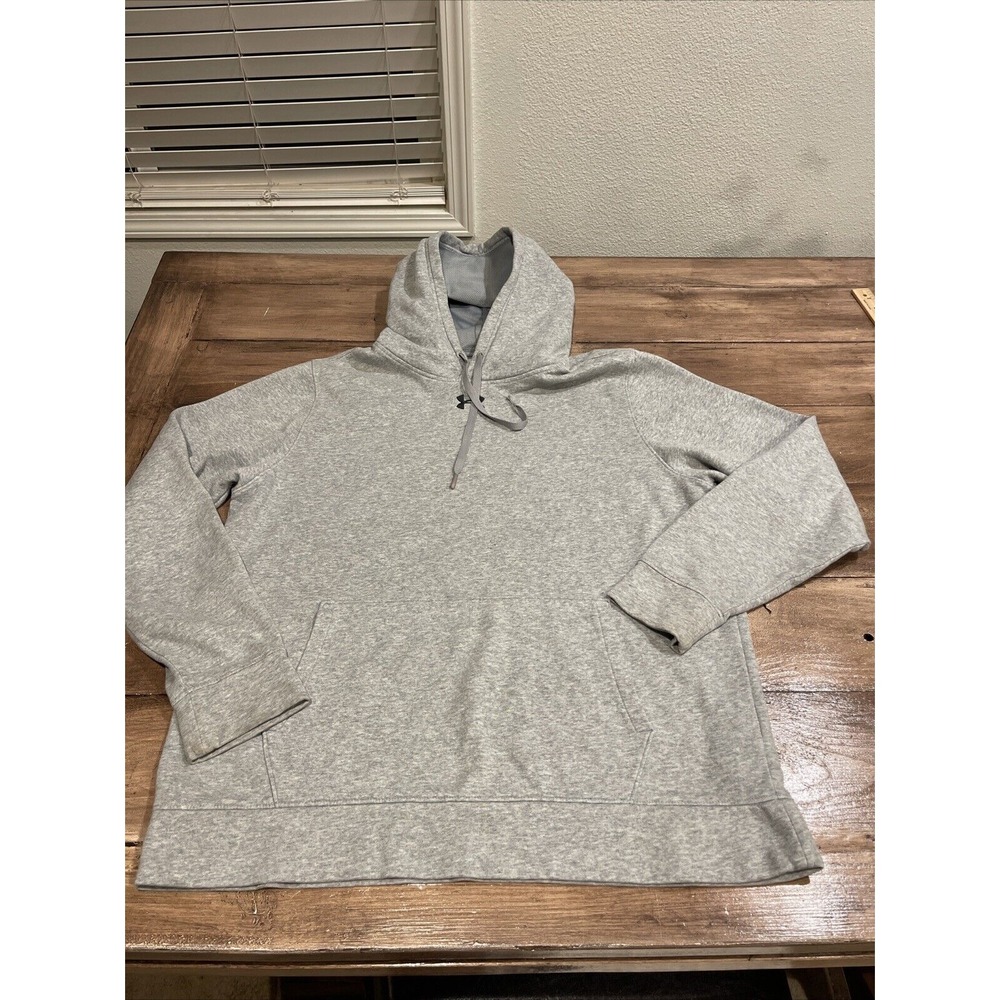 Men's Under Armour Sz Lg‎ Gray Hoodie Pull Over